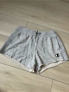 Champion Light Gray Terry Athletic Lounge Shorts